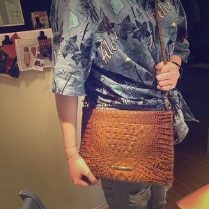 Brahmin Melbourne Remy crocodile crossbody